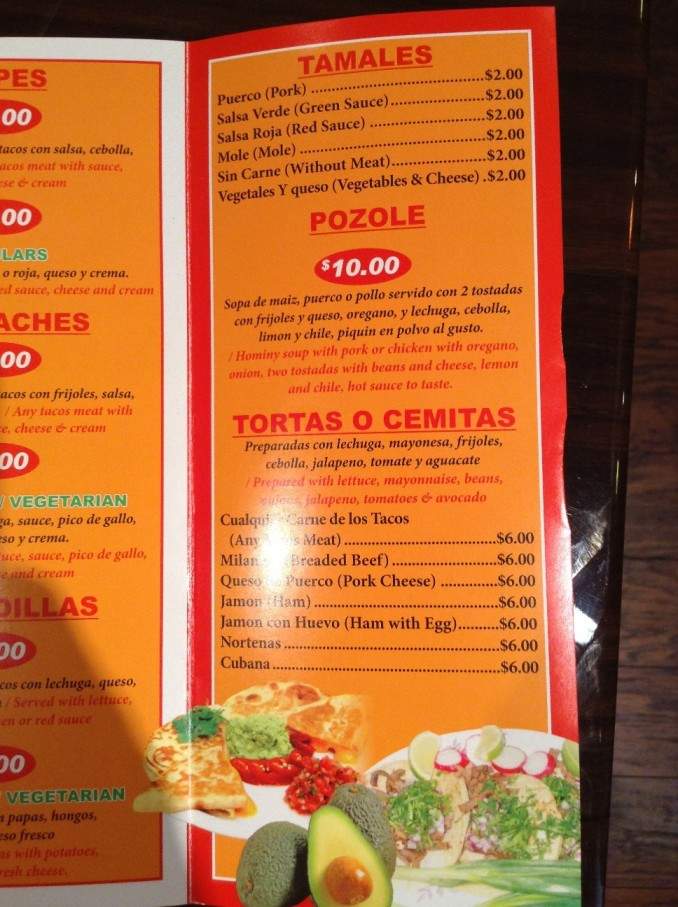 Taqueria El Puente - Brooklyn, NY menu_pic