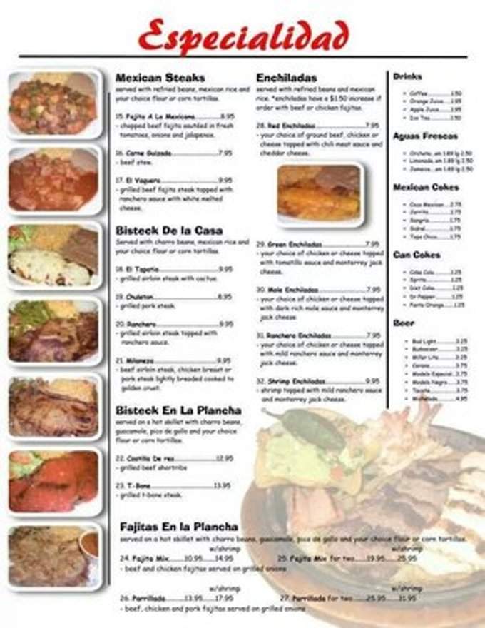 Taqueria El Tapatio - Houston, TX menu_pic