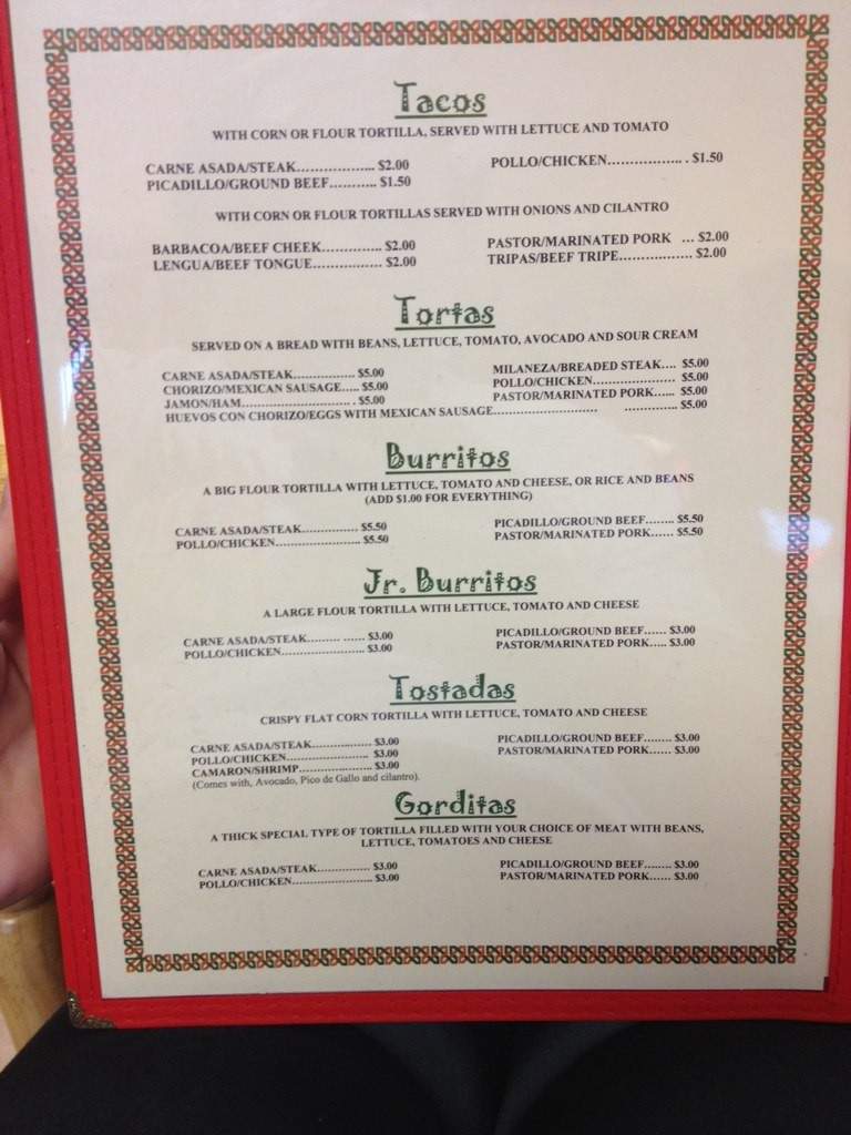 Taqueria Hernandez - Altus, OK menu_pic