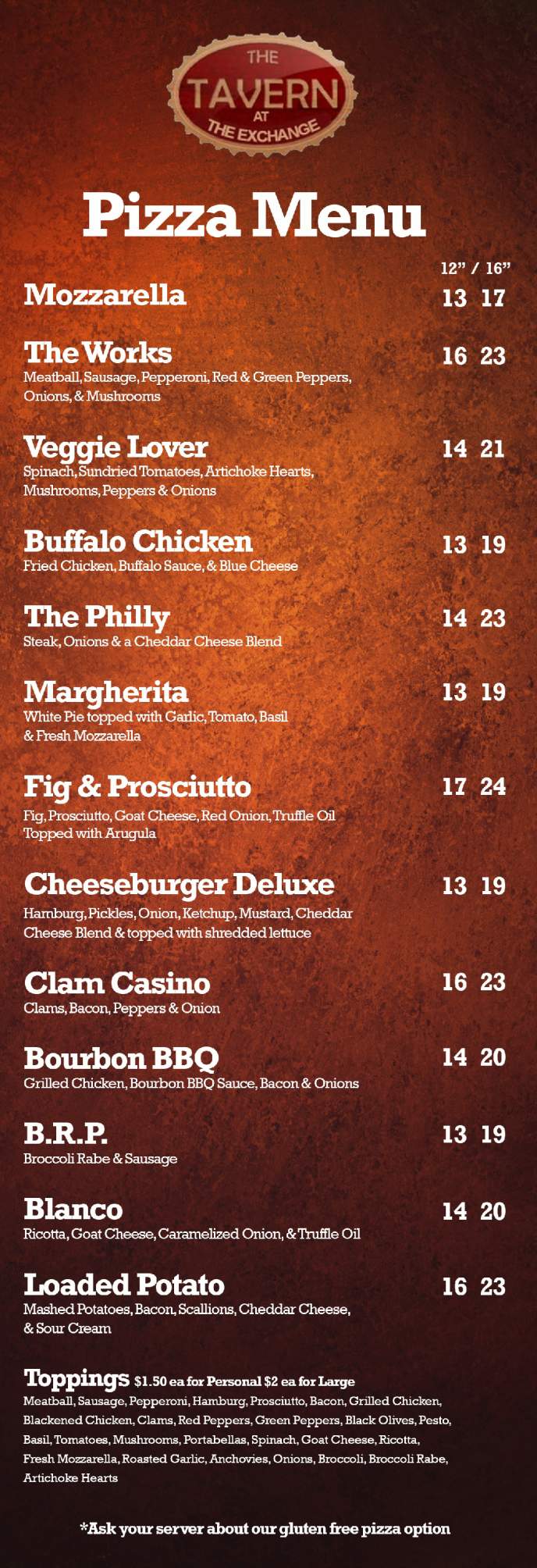 Tavern at the Exchange - Farmington, CT menu_pic