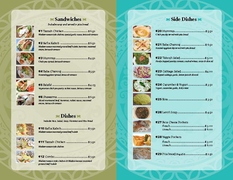 Tazzah - Yakima, WA menu_pic