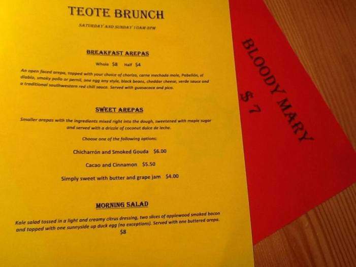 Teote Areperia - Portland, OR menu_pic
