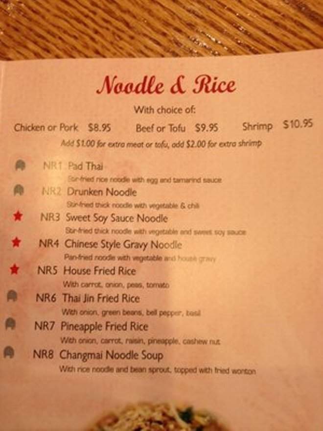 Thai Jin - Houston, TX menu_pic