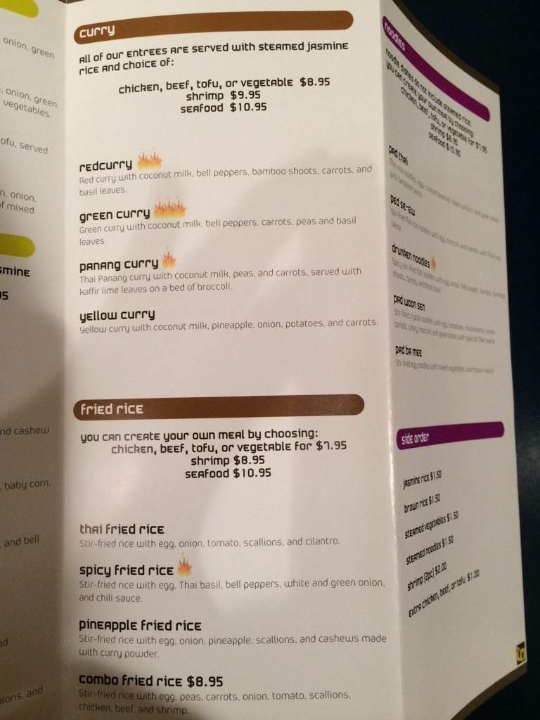 Thai One - Greeley, CO menu_pic
