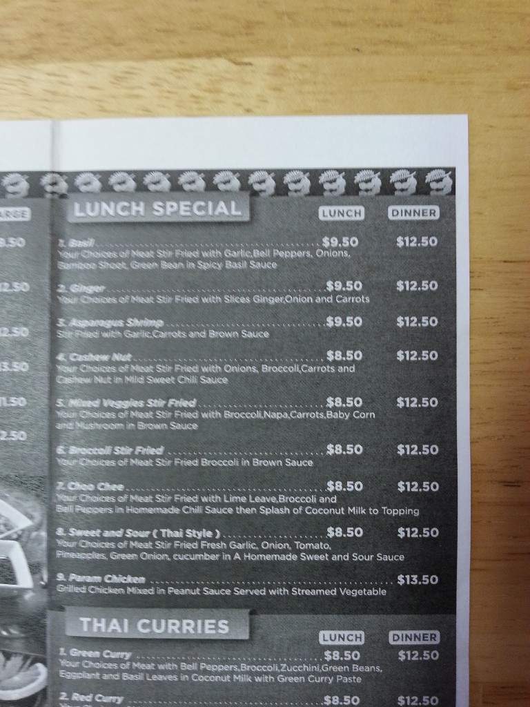 Thai Tamarind - Bellevue, PA menu_pic