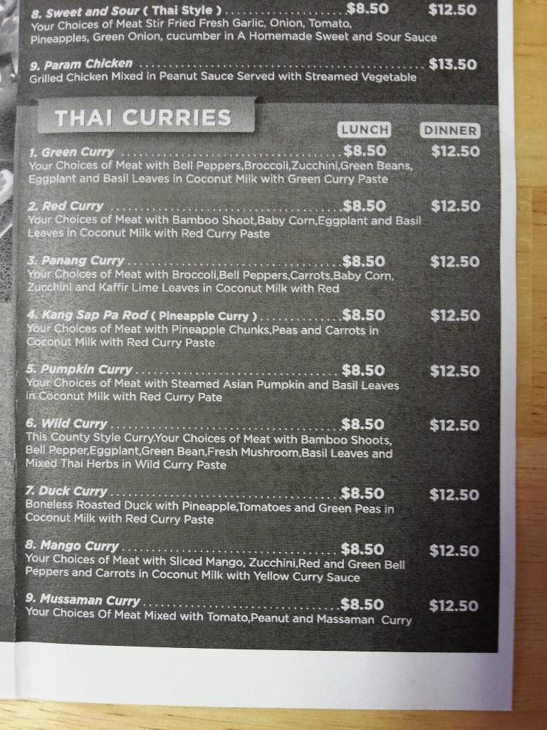 Thai Tamarind - Bellevue, PA menu_pic