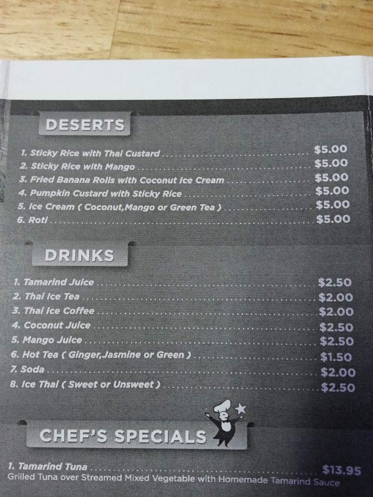 Thai Tamarind - Bellevue, PA menu_pic