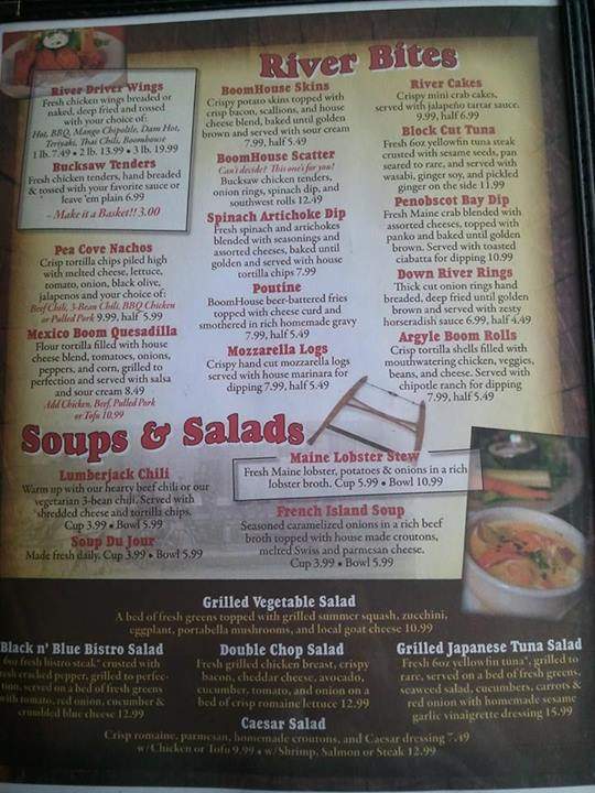 The Boomhouse - Old Town, ME menu_pic