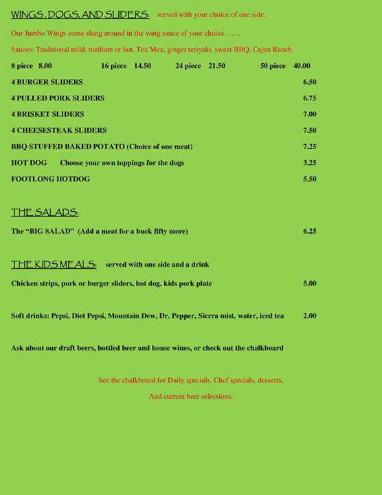 The Brickyard - Green Cove Springs, FL menu_pic
