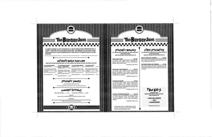 The Burger Joint - Columbus, GA menu_pic