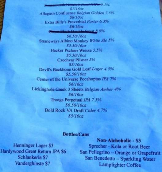 The Cask - Richmond, VA menu_pic