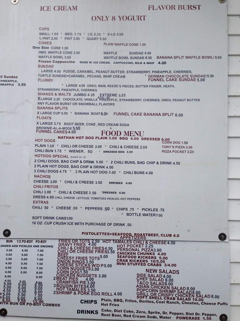 The Chill Out - Cut Off, LA menu_pic