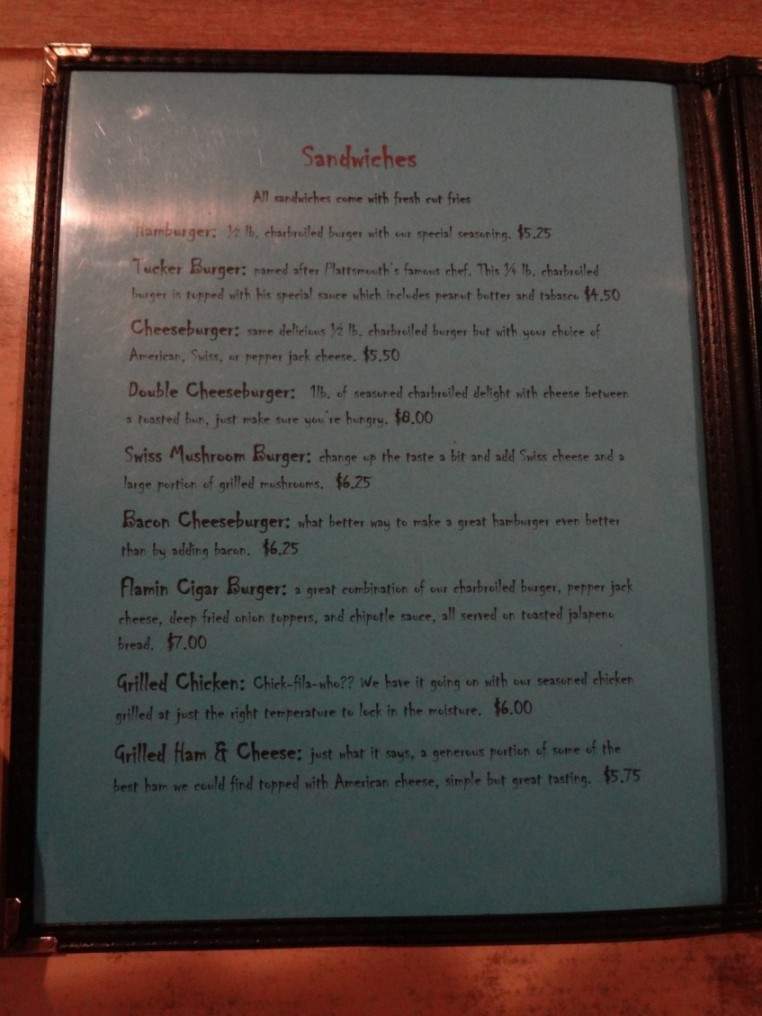The Cigar Factory - Plattsmouth, NE menu_pic
