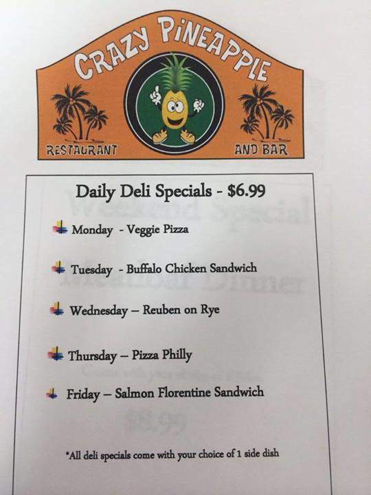 The Crazy Pineapple - Cambridge Springs, PA menu_pic