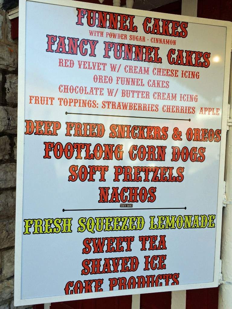 The Funnel Cake Factory - Eureka Springs, AR menu_pic