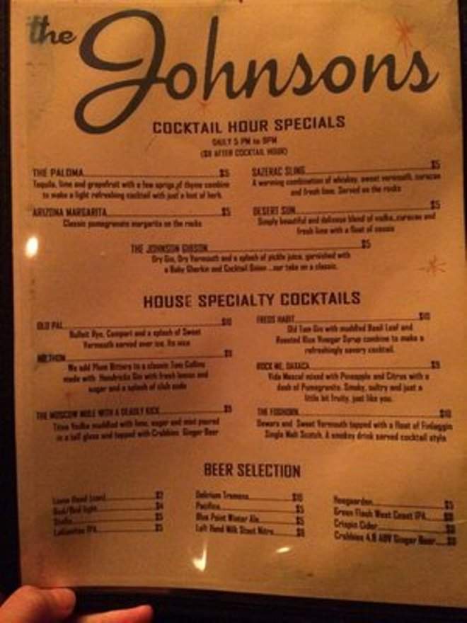The Johnson's - Brooklyn, NY menu_pic