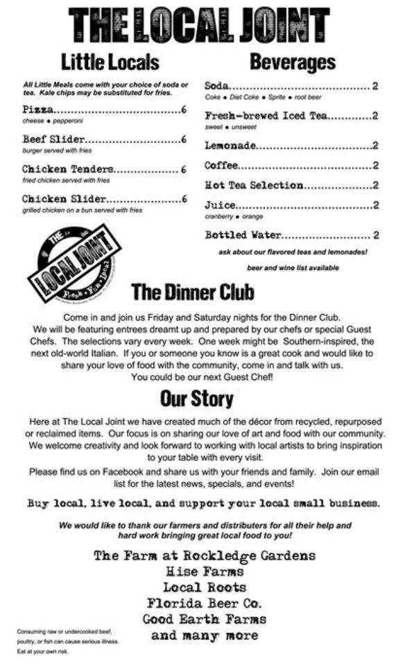 The Local Joint - Rockledge, FL menu_pic