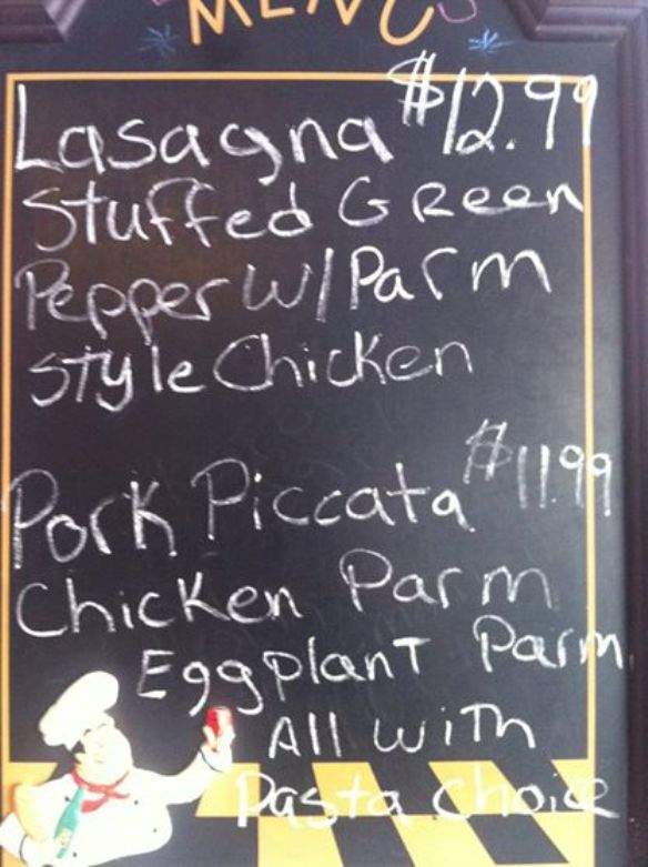The Pasta House - Garrettsville, OH menu_pic