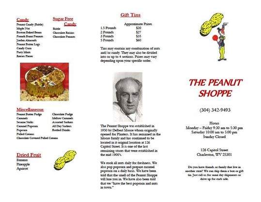 The Peanut Shoppe - Charleston, WV menu_pic