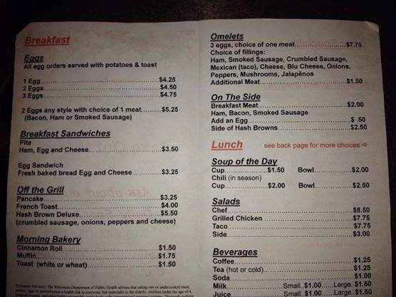 The Rose Den - Stanley, WI menu_pic