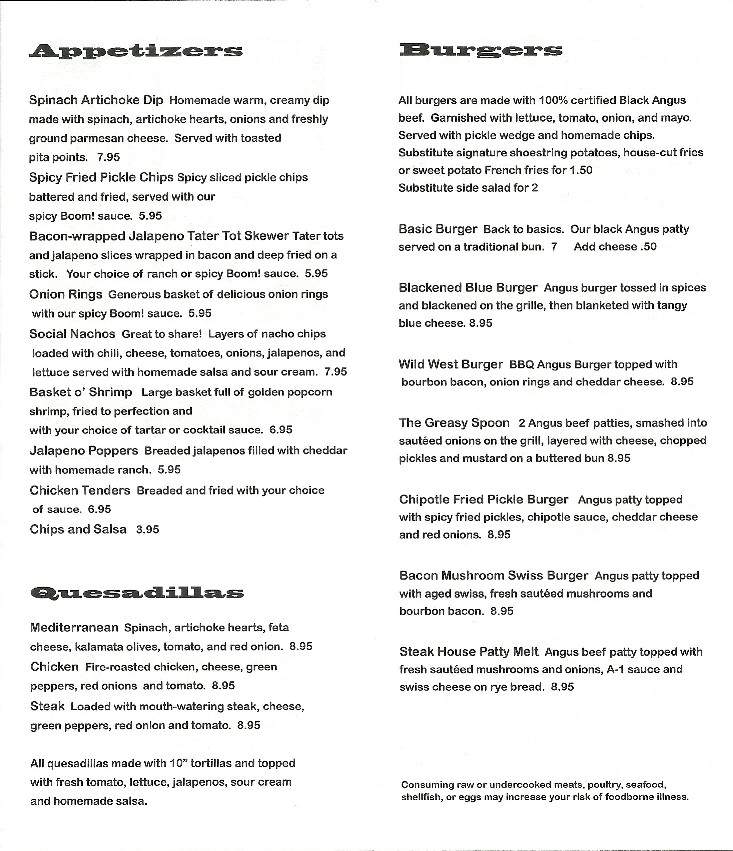 The Social - Asheville, NC menu_pic