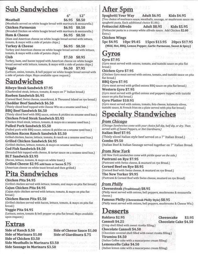 The Stand Sandwich Shop - Weatherford, OK menu_pic