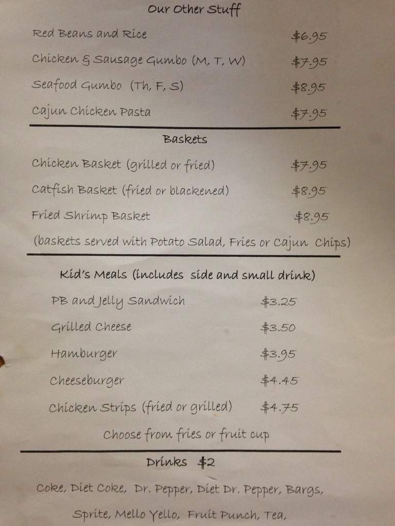 The Whodat Shack - Conway, AR menu_pic