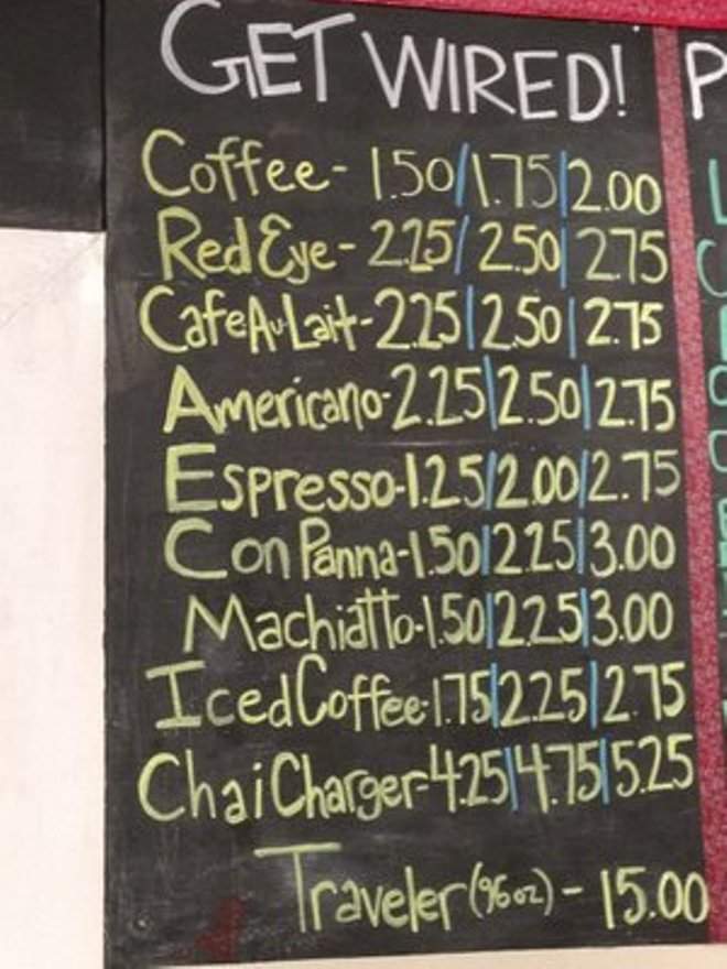 The Wired Goat Cafe - Chapin, SC menu_pic