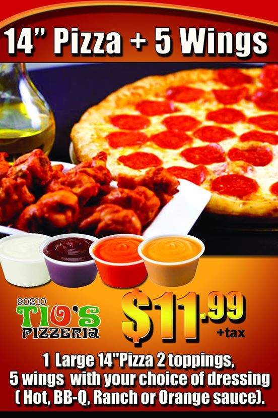Tio's Pizzeria - Palmdale, CA menu_pic