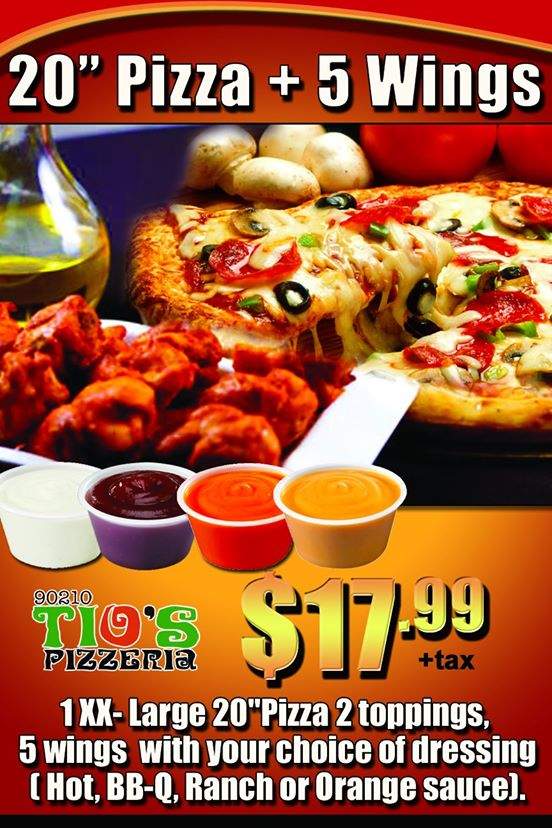 Tio's Pizzeria - Palmdale, CA menu_pic