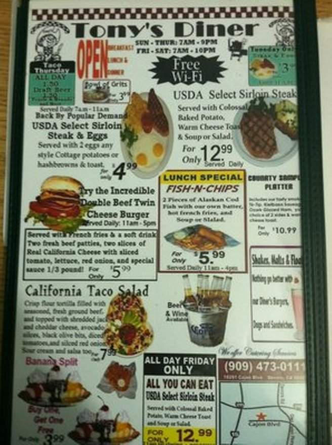 /380233692/Tonys-Diner-Menu-San-Bernardino-CA - San Bernardino, CA