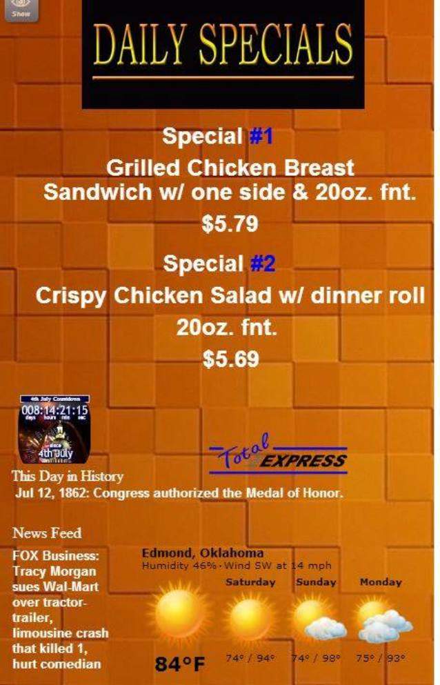 Total Express Grill - Edmond, OK menu_pic