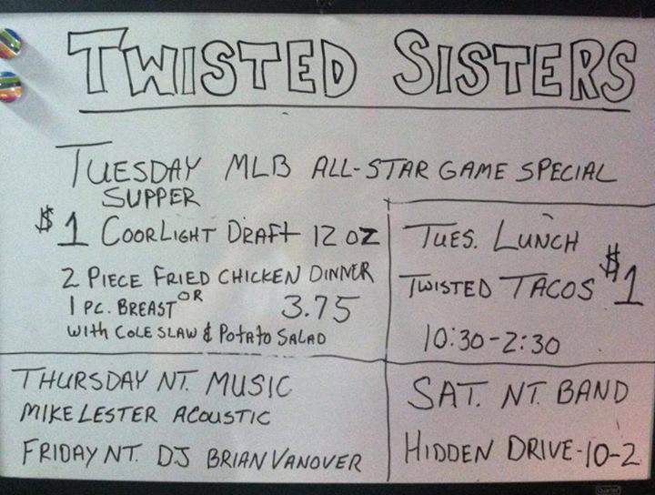 Twisted Sisters Sports Bar & Grill - Rushville, IN menu_pic