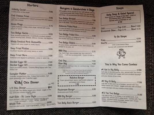 Two Belly's Tasty Bar B Q - Port Huron, MI menu_pic