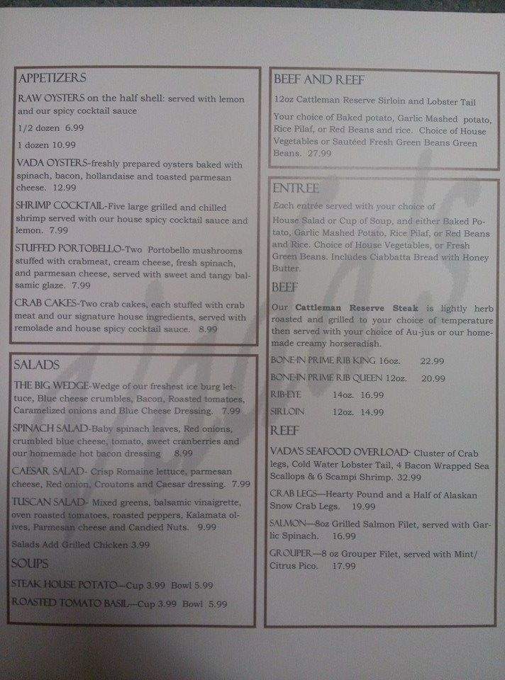 Vada's - Marion, IN menu_pic