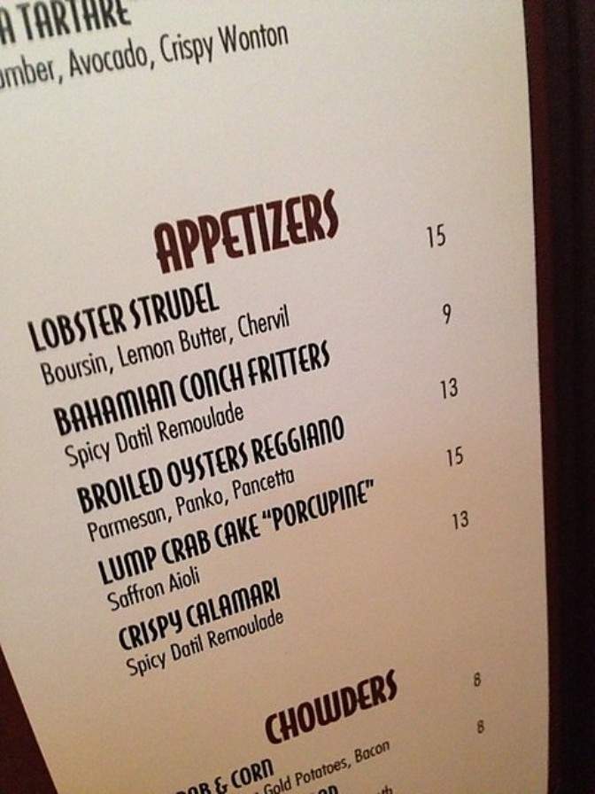 Vernon's Restaurant - Ponte Vedra Beach, FL menu_pic
