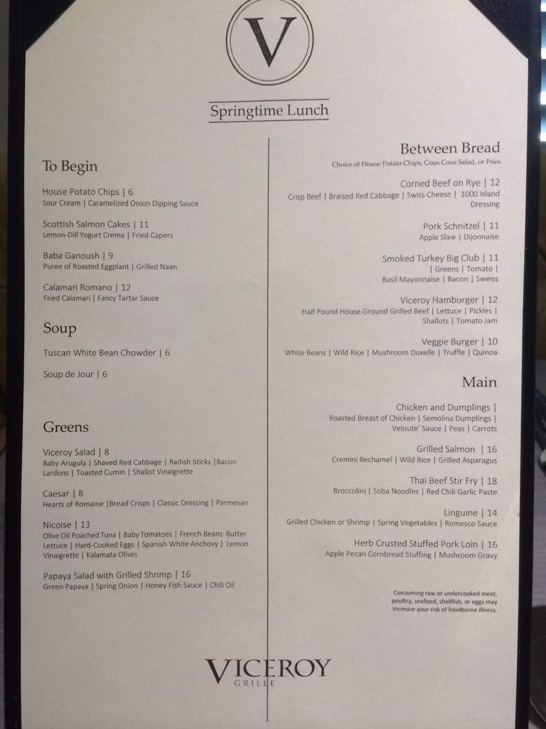 Viceroy Grill - Oklahoma City, OK menu_pic