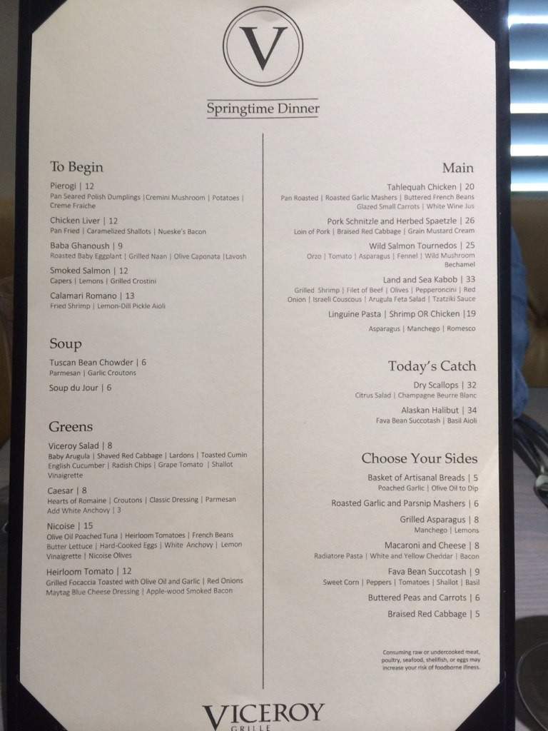 Viceroy Grill - Oklahoma City, OK menu_pic