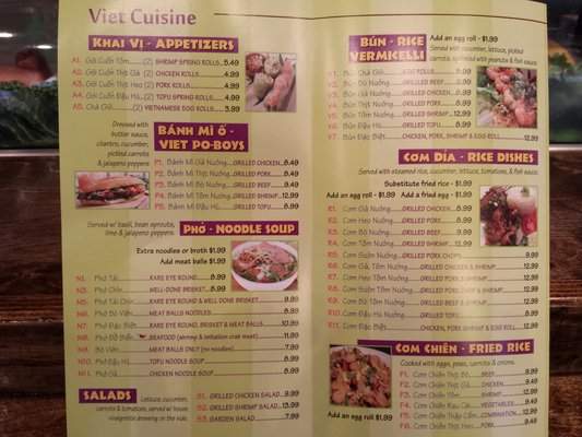 Viet Orleans Bistro - New Orleans, LA menu_pic