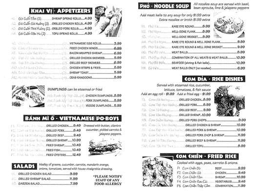Viet Orleans Bistro - New Orleans, LA menu_pic