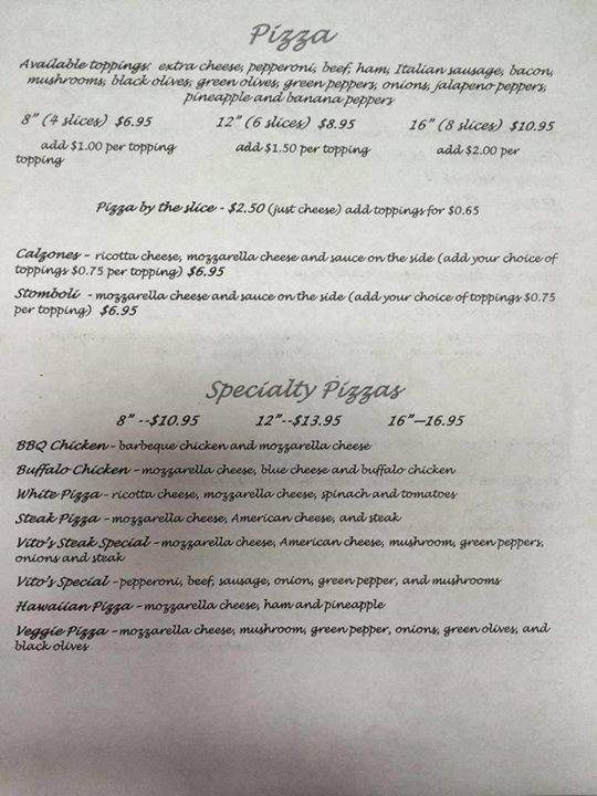 Vito's Italian Ristorante - Kingsport, TN menu_pic