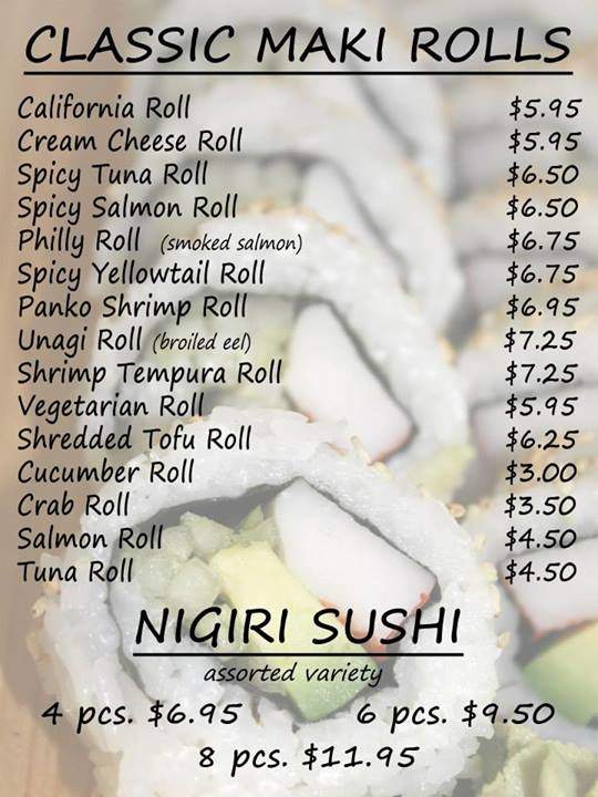 Wabi Sabi Express - Rochester, MN menu_pic