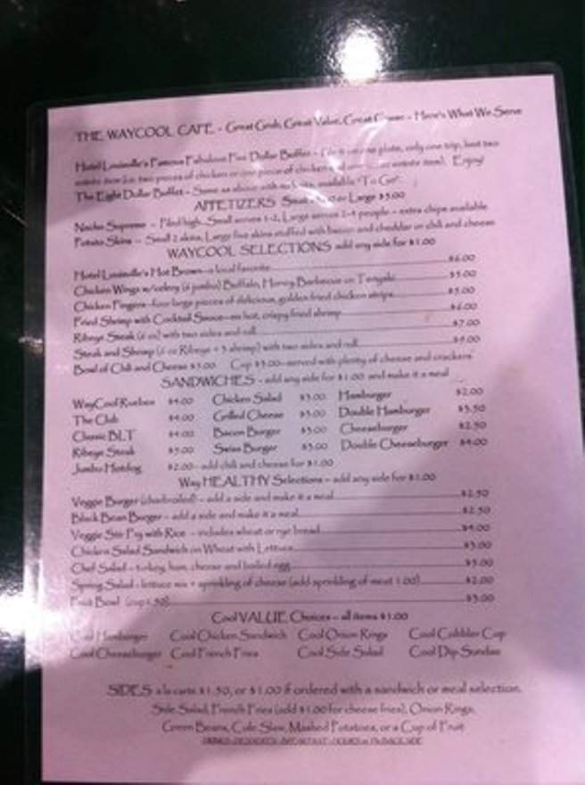Waycool Cafe - Louisville, KY menu_pic