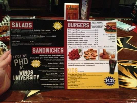 Wings University - Rock Hill, SC menu_pic