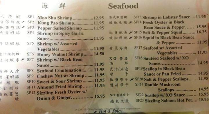 Woh Hing Restaurant - Kittitas, WA menu_pic