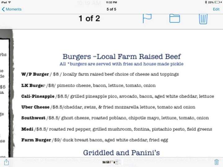 Wooden Pickle - Marion, VA menu_pic
