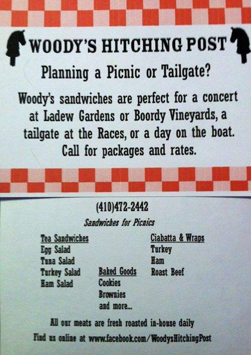 Woody's Hitching Post - Monkton, MD menu_pic