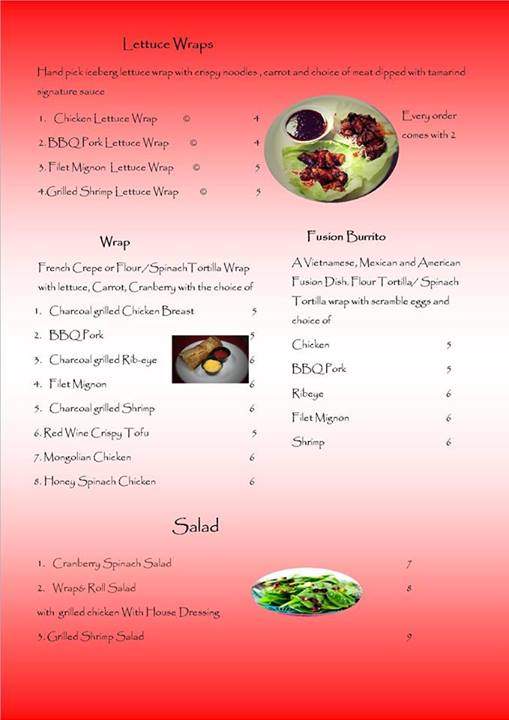 Wrap & Roll - Pearland, TX menu_pic