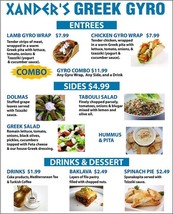 Xander's Greek Gyro - Redding, CA menu_pic