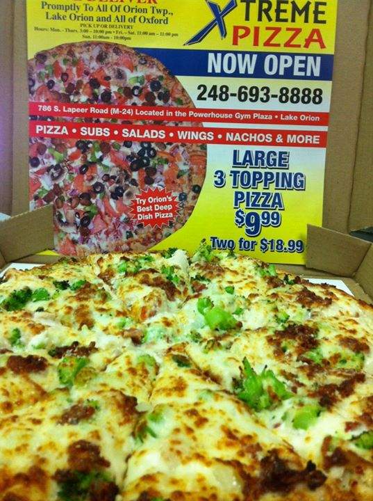 Xtream Pizza - Lake Orion, MI menu_pic